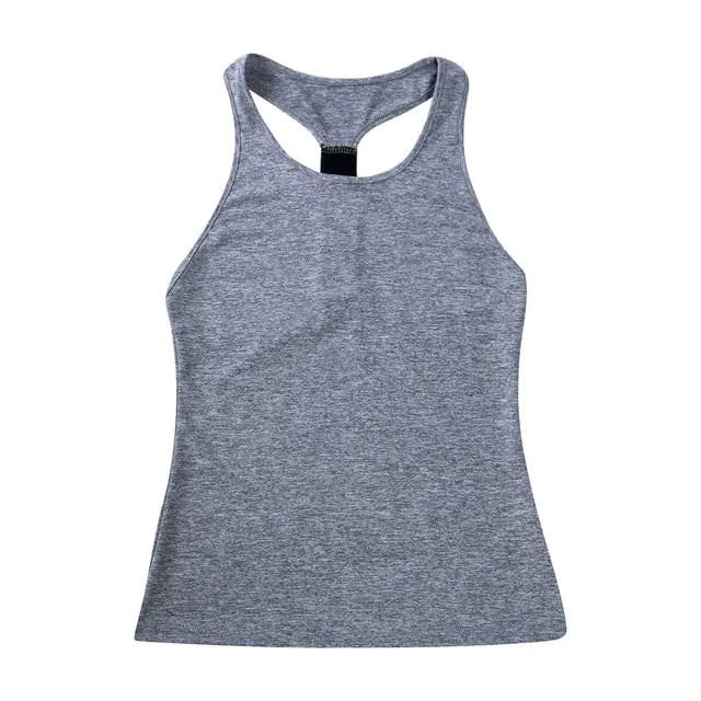 Camisas casuales de yoga sin mangas para mujer